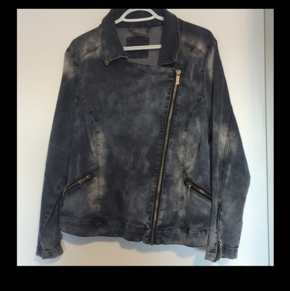 MLBM Denim Moto Jacket